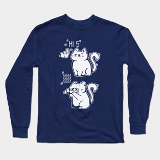 funny cat meme Long Sleeve T-Shirt